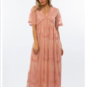 PinkBlush Boho Maternity Dress